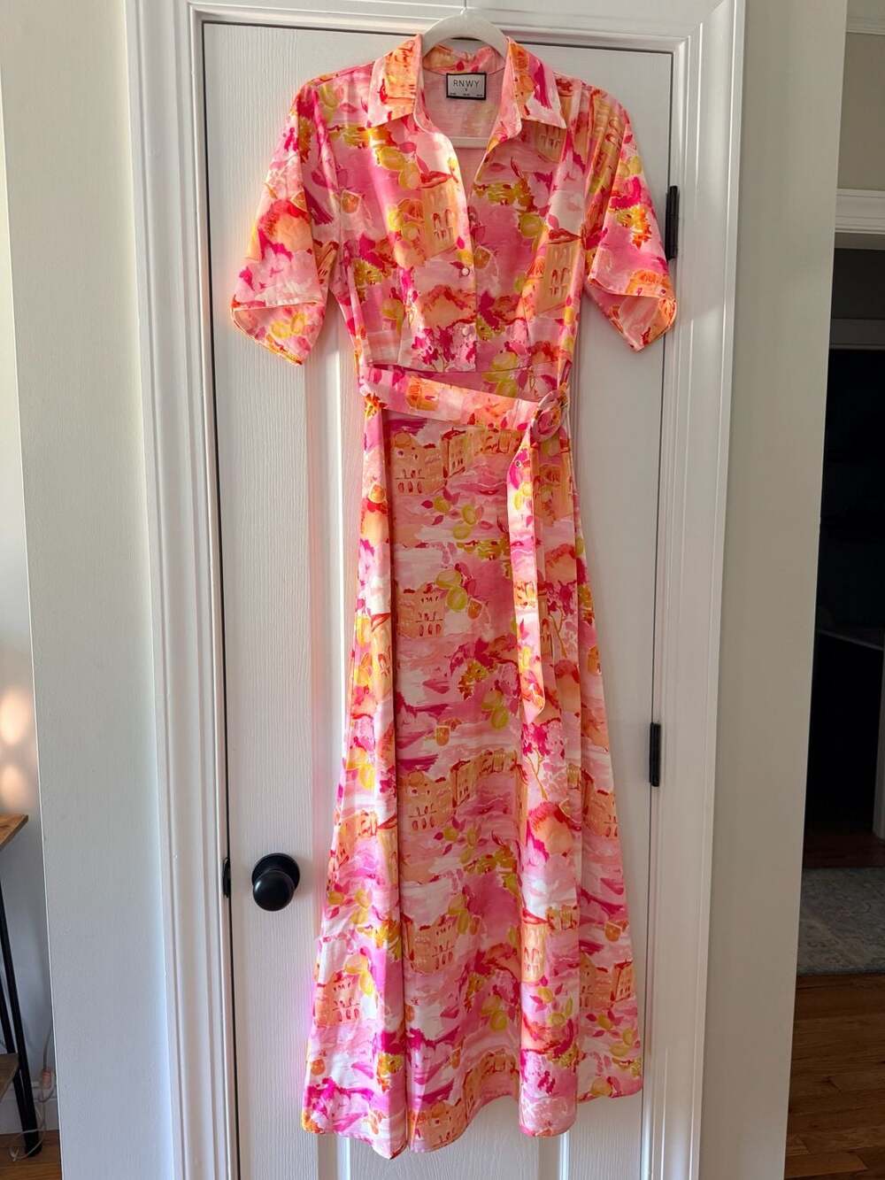 Runaway the Label RNWY Arianna Maxi Dress Pink Scenic